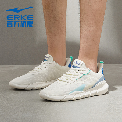 鸿星尔克男子跑步鞋2021年春夏新款时尚运动鞋轻便舒适弹软男鞋