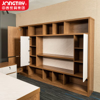 中泰(jongtay)办公柜子木质书柜员工柜书架老板办公室文件柜收纳柜储物柜三门2.4米 J-JZ18
