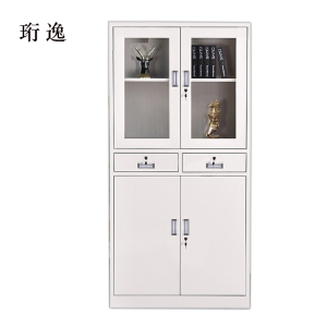 珩逸钢制文件柜档案柜财务凭证柜带锁储物柜铁皮柜书柜中二斗文件柜