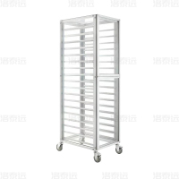 洛泰远 铝合金烤盘架多层托盘车 18层封闭式