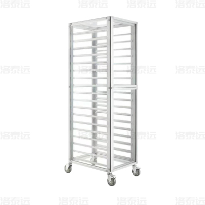 洛泰远 铝合金烤盘架多层托盘车 18层封闭式