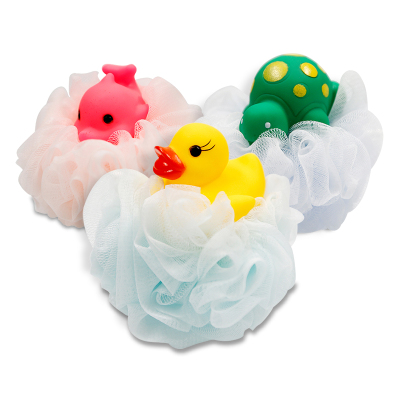 茶花泡澡球儿童玩具洗澡可爱宝宝泡泡浴彩色球大号浴花搓背沐浴球