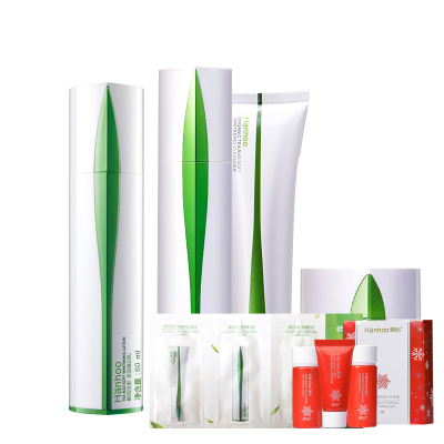 韩后Hanhoo茶蕊嫩白明星四件套礼盒洁面50g+嫩白液110ml+嫩白乳60ml+霜50g滋润营养