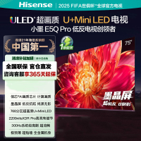 海信电视小墨 75E5Q Pro 75吋 超画质U+Mini LED 墨晶屏 信芯芯片 300Hz高刷
