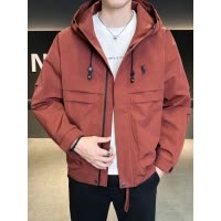 春秋季新款男士时尚连帽工装夹克外套潮牌百搭冲锋衣潮流上衣