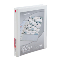 齐心(COMIX) A0209 A4 1寸2孔D型美式三面插袋 文件夹 (计价单位:个) 白色