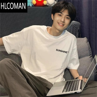 HLCOMAN美式复古短袖T恤男款oversize夏季ins潮牌潮流半袖体恤上衣服