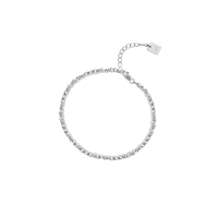 925纯银碎银几两三角碎片小众设计手链女手饰手串学生闺蜜春ins风送女朋友老婆情人节七夕生日礼物