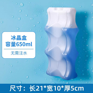 户外冰板冰晶盒反复使用商用保鲜摆摊出摊蓝冰冰盒制冷空调扇