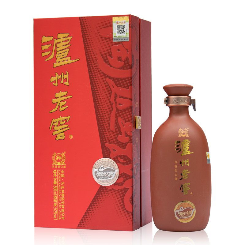 泸州老窖紫砂大曲(红)500ml 52度单瓶礼盒装 浓香型白酒送礼宴请