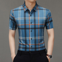 男士短袖衬衫夏商务薄款半袖成熟中年短袖衬衣2025新款上装宽松