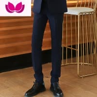 七斓四季男装长裤男裤商务西装休闲裤男士西裤直筒宽松黑色裤子