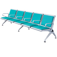 戴劲 靠背排椅中间带扶手加厚机场银行车站医院等候椅连椅五人位有垫