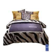 安居先森焕彩喷气全棉印花单人床三件套活性印染员工宿舍常用0.9米床/1.2米床D1595