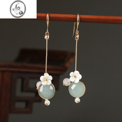 JiMi古风耳环配旗袍 复古古装中国风耳饰耳坠 2023年新款潮耳夹女