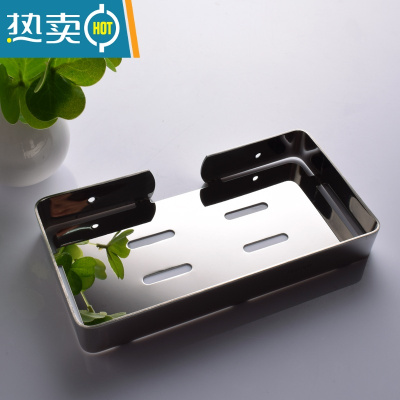 敬平卫生间置物架壁挂 304不锈钢免打孔厕所手机架浴室抽纸架收纳架子 长133*宽97mm(粘钉两用)浴室置物架