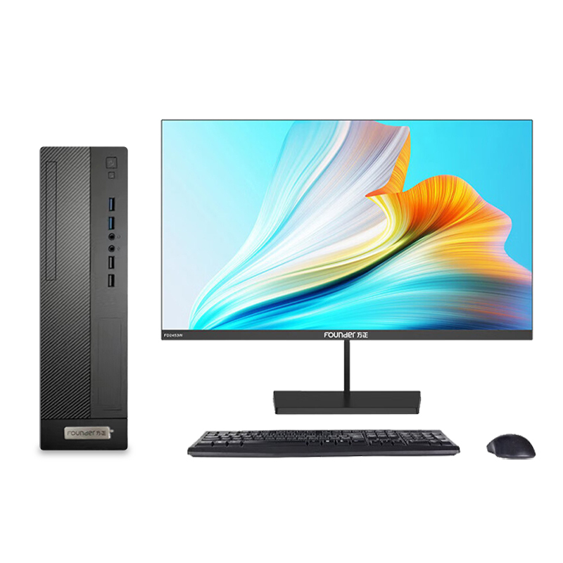 方正电脑(Founder)台式机电脑PHZ1072A/兆芯KX-U6780A/16G/256G固态/23.8英寸显示器