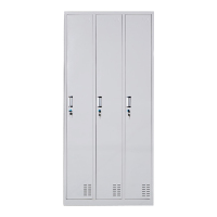 湘渭收纳柜财务档案柜资料柜加厚文件柜办公室带锁铁皮柜三门更衣柜