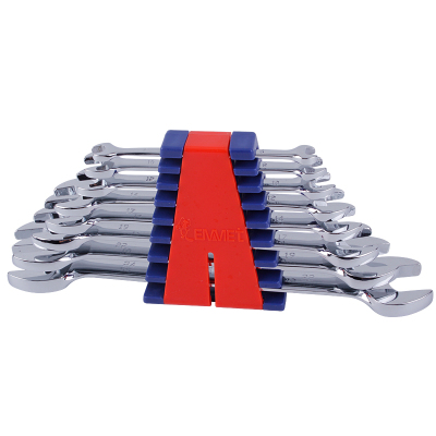 埃米顿 8件精抛平面双头呆扳手组套(塑夹装)
