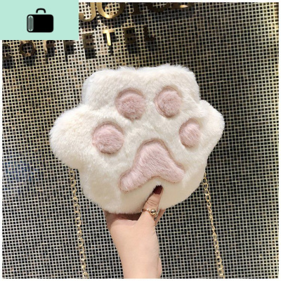 ins软妹迷你小包包斜挎韩版女学生可爱毛绒包包春夏链条单肩包NEW LAKE女士单肩包