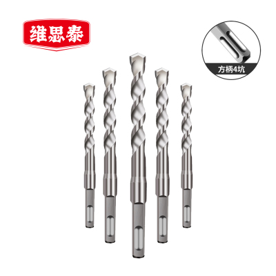 维思泰 方柄四坑混凝土冲击石材水泥电锤钻头 25×200mm 支