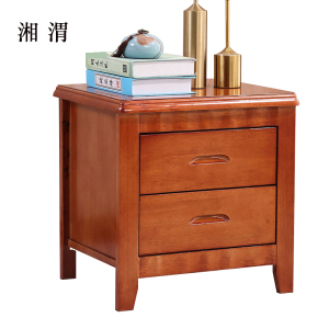 湘渭床头柜简约现代卧室床边储物柜标准款海棠色50*41*50cm