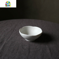 封后W1962白色粗陶质感手捏不规则黑点中式家用餐具碗盘鱼盘饭碗套装 FENGH 粗白11.5寸平盘22.8*1cm--