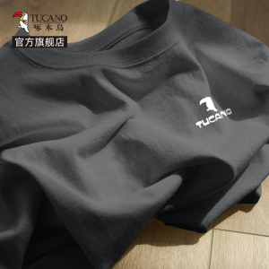 啄木鸟官方纯棉t恤男长袖2025新款秋季宽松大码打底衫内搭上衣服Y