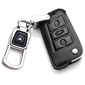 [补贴10%]2019款大众朗逸plus专用钥匙包真皮车钥匙套18新款钥匙保护套壳扣汽车钥匙包