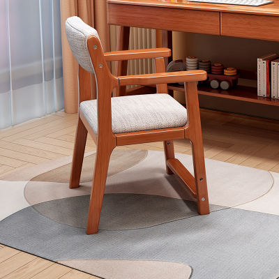 儿童学习椅家用实木写字椅子学生可升降学生扶手椅凳防驼背书桌椅