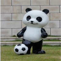 YK-76仿真足球熊猫挂件