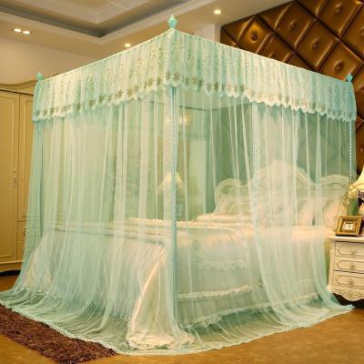 美帮汇蚊帐1.8m床1.5m床 夏季双人公主欧式三开加密 床上蚊帐支架家用