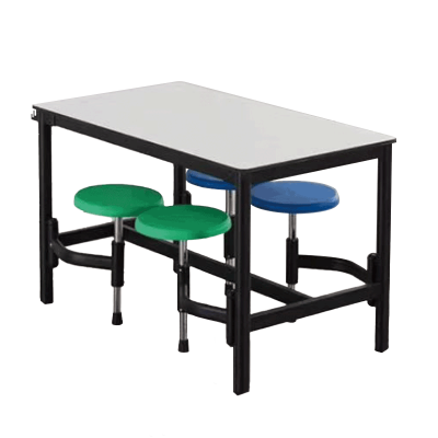 企来四人食堂餐桌椅 1200*1600*750mm 组