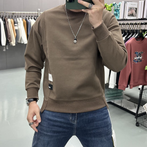 新品秋冬潮流时尚卫衣男装打底衫潮流落肩简约长袖体恤上衣服休闲