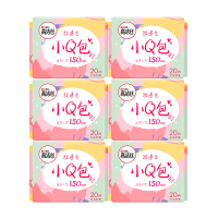 高洁丝小Q包120片护垫150mm20片*6包 丝薄/纤巧无香卫生巾迷你巾护垫