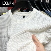 HLCOMAN冰丝速干男t恤夏季男士短袖网眼透气运动半袖大码跑步健身上衣服
