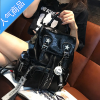 封后洋气网红双肩包女2022新款软皮休闲百搭时尚背包大容量抽绳旅行包旅行包男女
