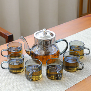 [补贴10%]耐热玻璃茶具套装家用轻奢高档功夫茶具茶壶办公会客喝茶杯泡茶