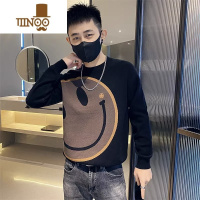 YANXU潮牌感毛衣男士2023新款痞帅男装上衣修身打底针织衫冬装