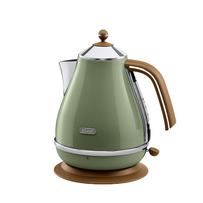 德龙(DeLonghi) KBO2001复古电水壶 橄榄绿 304不锈钢 1.7升大容量 自动断电快速热水烧水壶