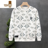 YANXU青年痞帅印花卫衣男款潮牌套头外套2023秋季新款男士长袖内搭