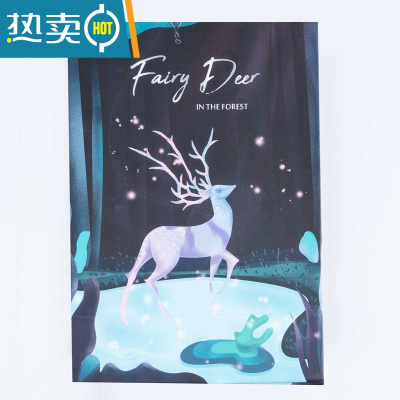 敬平北欧ins高清化妆镜收纳盒 桌面折叠宿舍公主台式梳妆学生便携镜子便携式用镜 绿野仙鹿