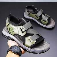 沙滩鞋男软底防滑外穿休闲凉鞋一脚蹬驾车轻便透气休闲鞋