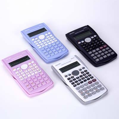 得力(deli)D82TM浅蓝色计算器函数计算器学生数学可爱多功能科学计算机