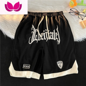 七斓潮牌刺绣字母短裤美式高街男夏季新款嘻哈休闲宽松运动篮球五分裤