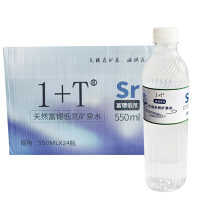 1+T 天然富锶低氘矿泉水550ml*24瓶/箱