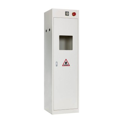 臻远 气瓶防爆柜 白色单瓶一代报警器