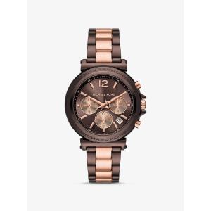 Michael Kors手表女石英两色拼接商务防水手链表欧美大气简约腕表 Chocolate