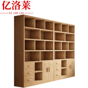 亿洛莱 六抽四门书柜 240*30*180cm 个