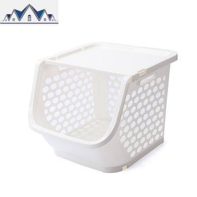 厨房多层式落地蔬菜篮子塑料置物架收纳筐家用杂物整理筐储物架子 三维工匠收纳篮